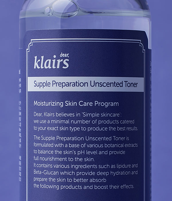 DEAR, KAIRS Supple Preparation Unscented Toner 180ml