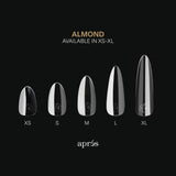 Apres Gel X™ Box of 210pcs Sculpted Almond Extra Long Tips Mini