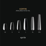 Apres Gel X™ Box of 280pcs Natural Coffin Short Tips Mini