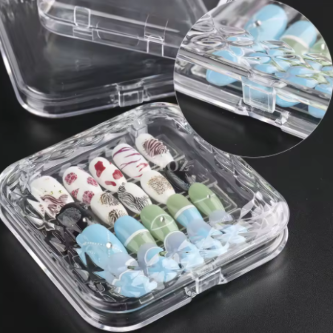 JNBS Nail Art Plastic Transparent Storage Box (1 piece)