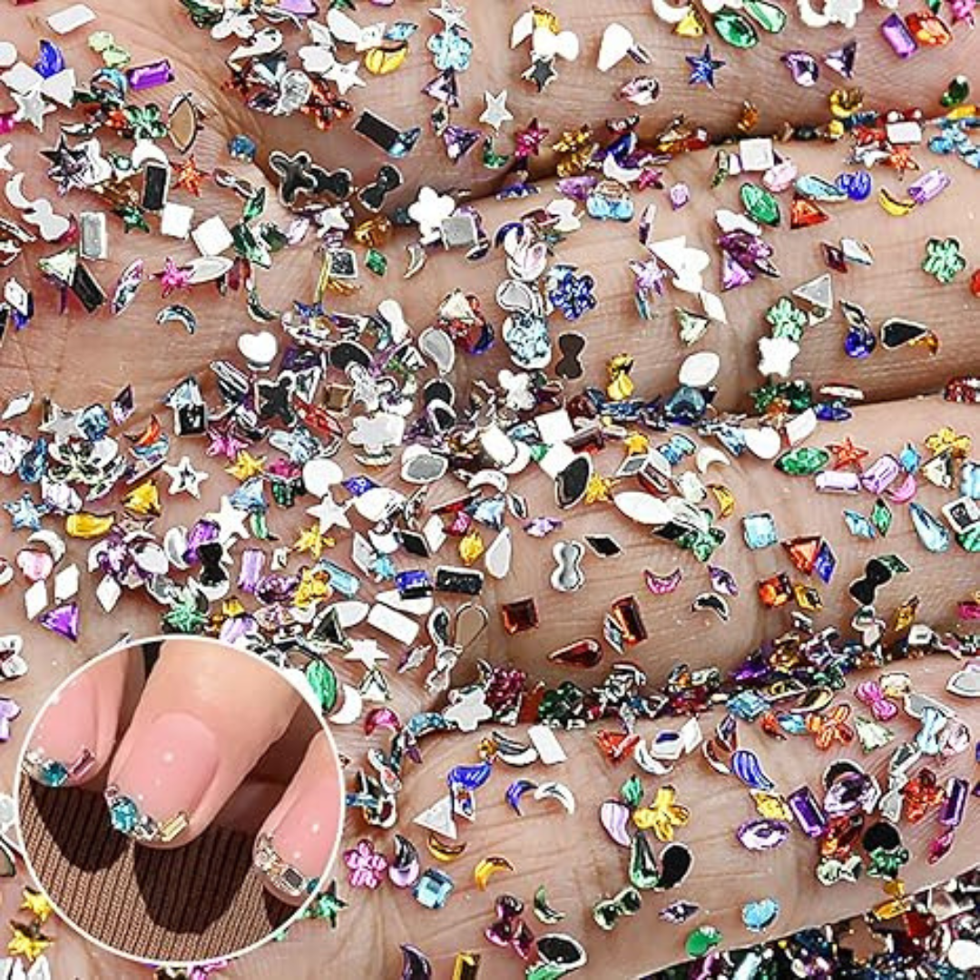 JNBS Nail Charm Acrylic Decoration Mix 1000pcs/bag