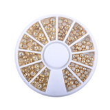 JNBS Nail Charm heel Ornament With Edge Pearl (12 grids)