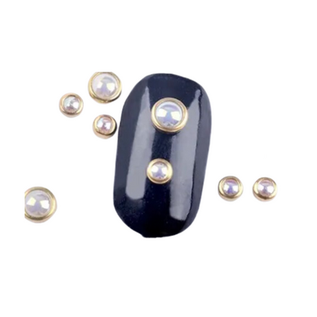 JNBS Nail Charm heel Ornament With Edge Pearl (12 grids)