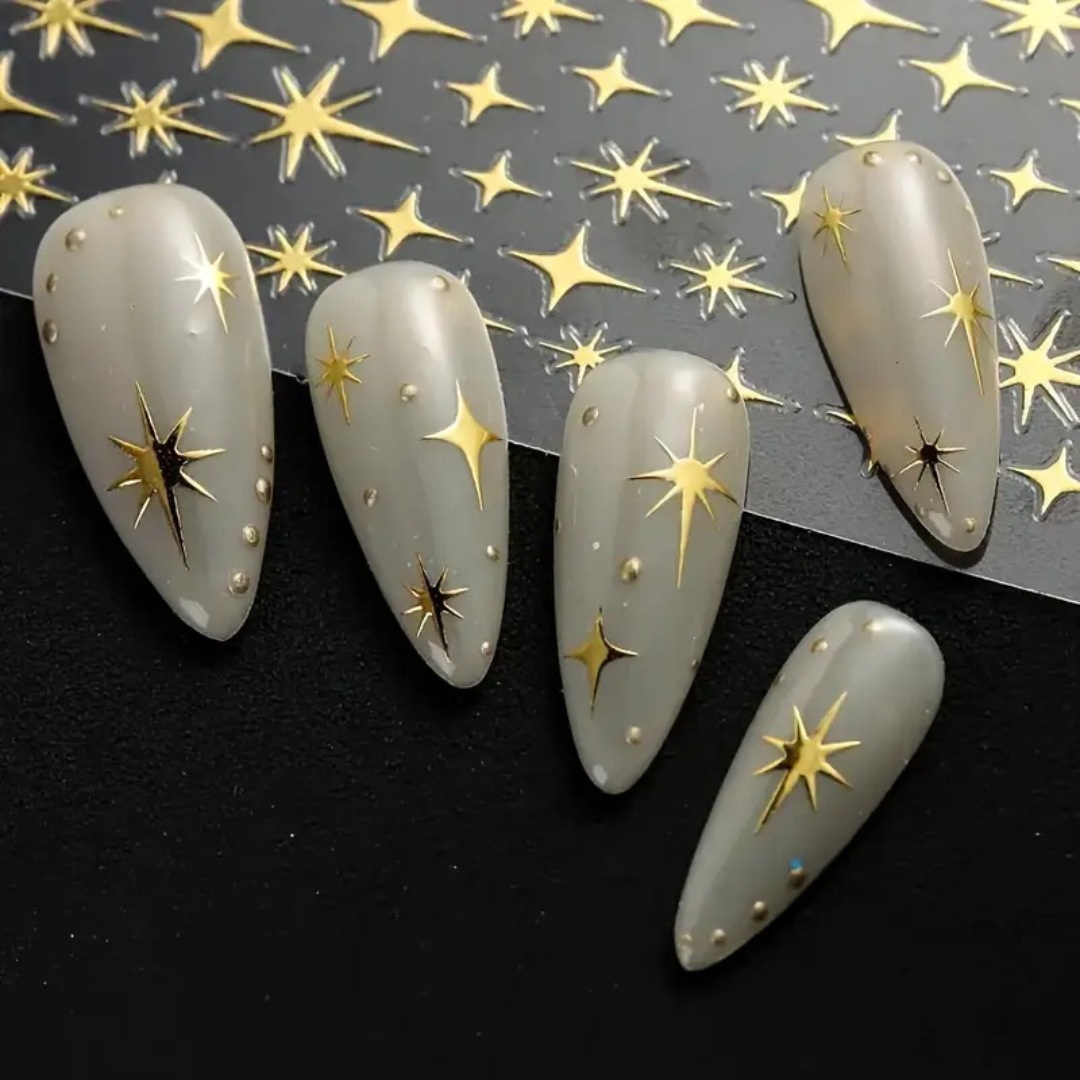 JNBS Nail Sticker Golden Starburst 7959