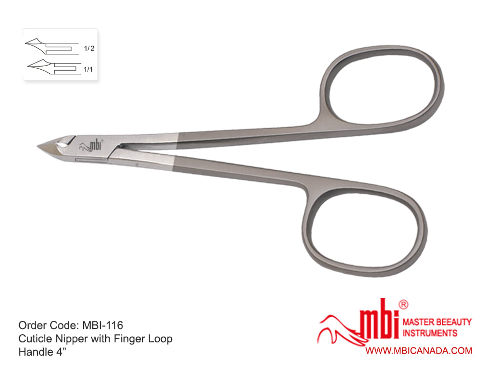 MBI 116 Cuticle Nipper With Finger Loop Handle Size 4″