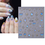 MOSR Nail Art Sticker Crystal Baroque Sun Star