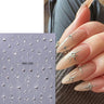 MOSR Nail Art Sticker Black Sliver Stars