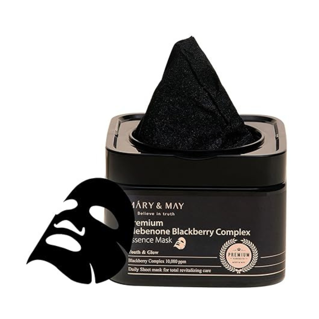 Mary&May Premium Idebenon Blackberry Complex Essence Mask (20EA) 250G