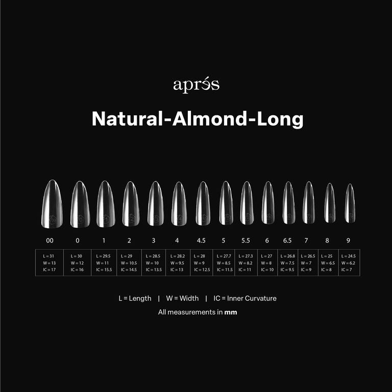 Apres Gel X™ Box of 280pcs Natural Almond Long Tips Mini