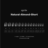 Apres Gel X™ Box of 280pcs Natural Almond Short Tips Mini