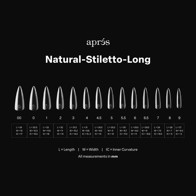 Apres Gel X™ Box of 280pcs Natural Stiletto Long Tips Mini