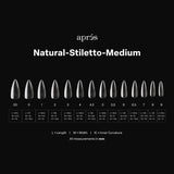 Apres Gel X™ Box of 280pcs Natural Stiletto Medium Tips Mini