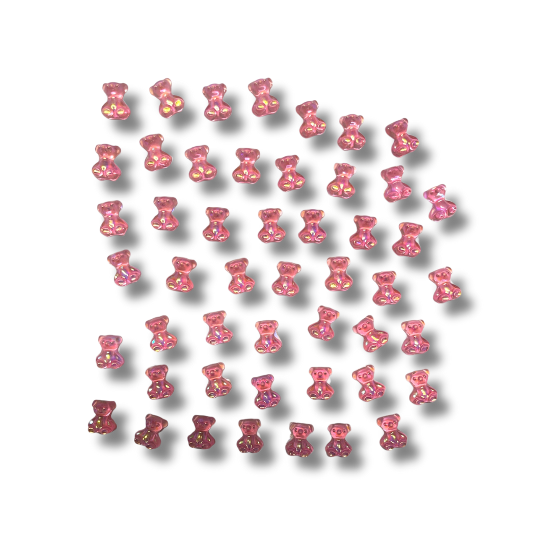 JNBS Nail Charm 3D Kawaii Aurora Gummy Bear (10pcs)