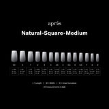 Apres Gel X™ Ombre Box of 210pcs Natural Square Medium Tips