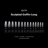 Apres Gel X™ Ombre Box of 210pcs Sculpted Coffin Long Tips