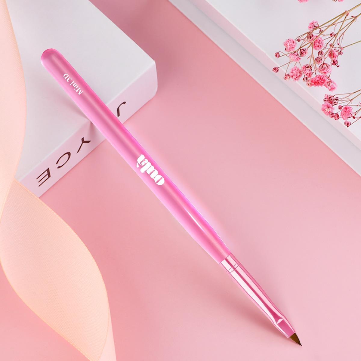 Oula Nail Art Mini 3D Brush Pink