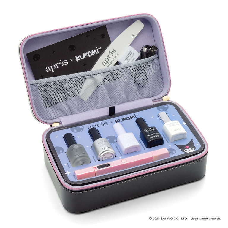 Apres Kuromi™ x Aprés Gel-X® Nail Extension Kit + Neutral French Natural Almond Medium Box of Tips (280pcs, 14 sizes)