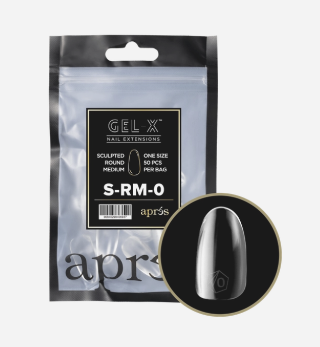 Apres Gel X™ Refill Bags (50pcs) Sculpted Round Medium Tips