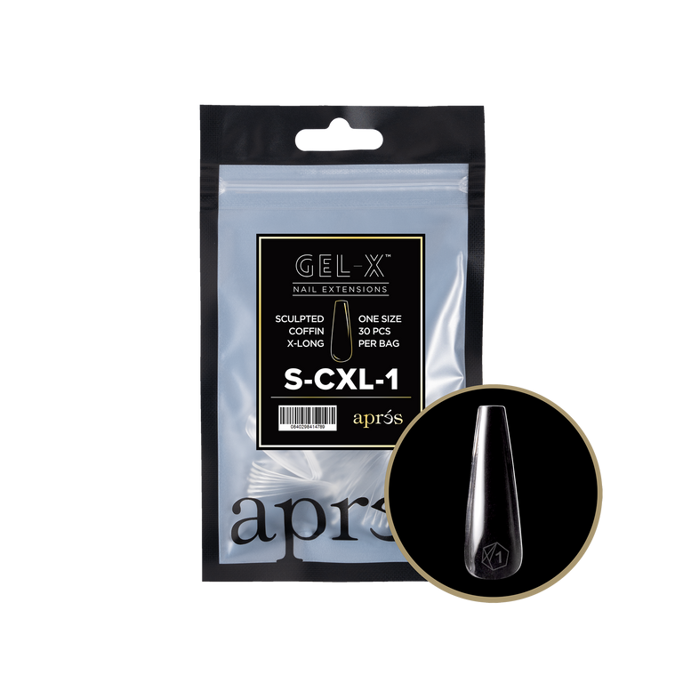 Apres Refill Bags (25pcs) Sculpted Coffin Extra Long Tips