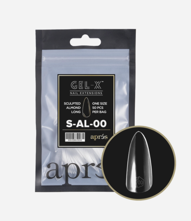 Apres Gel X™ Refill Bags (50pcs) Sculpted Almond Long Tips