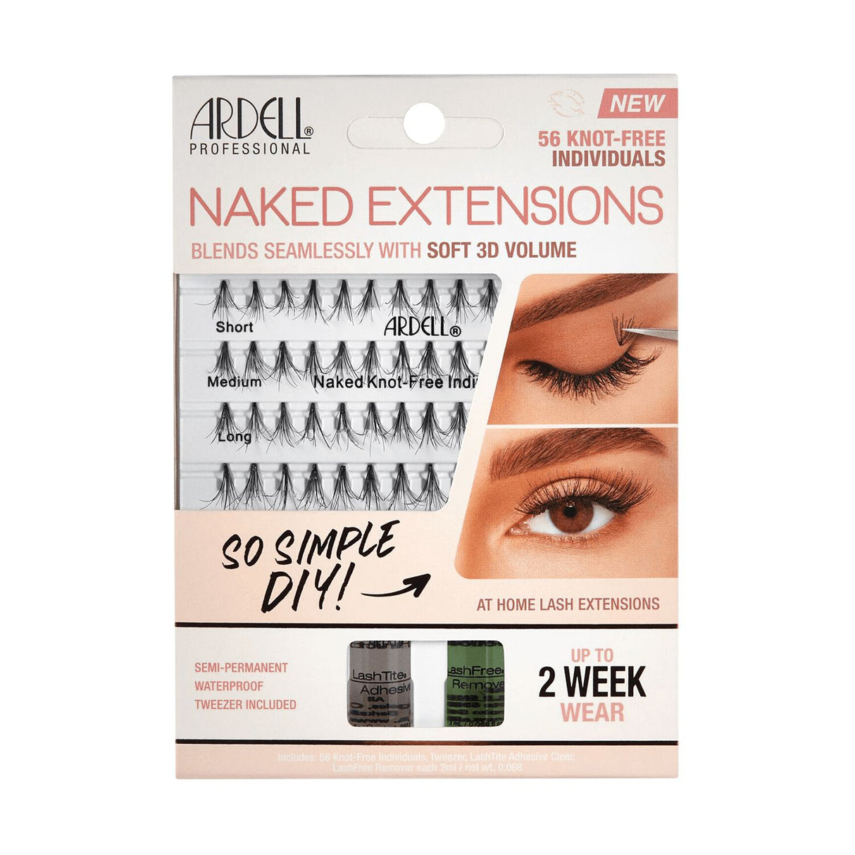 Ardell Naked Lashes Extensions Blends Seamlessly with Soft 3D Volume