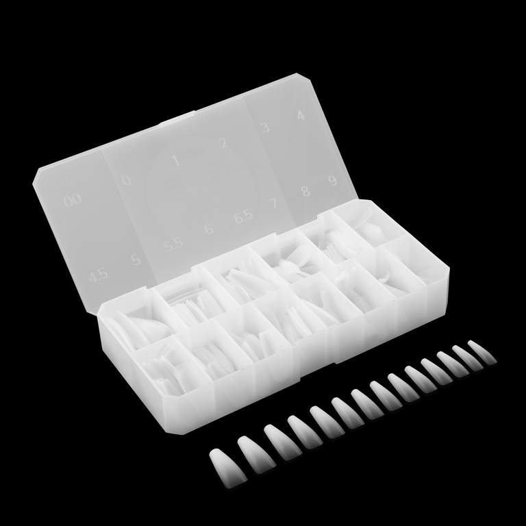 Apres Gel X™ Ombre Box of 210pcs Sculpted Coffin Long Tips