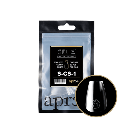 Apres Gel X™ Refill Bags (50pcs) Sculpted Coffin Short Tips