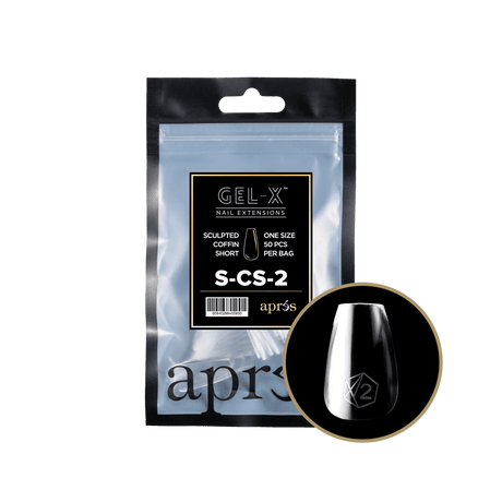 Apres Gel X™ Refill Bags (50pcs) Sculpted Coffin Short Tips