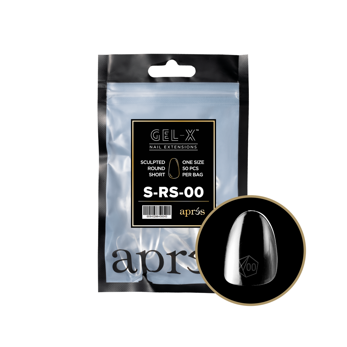 Apres Refill Bags (50pcs) Sculpted Round Short Tips