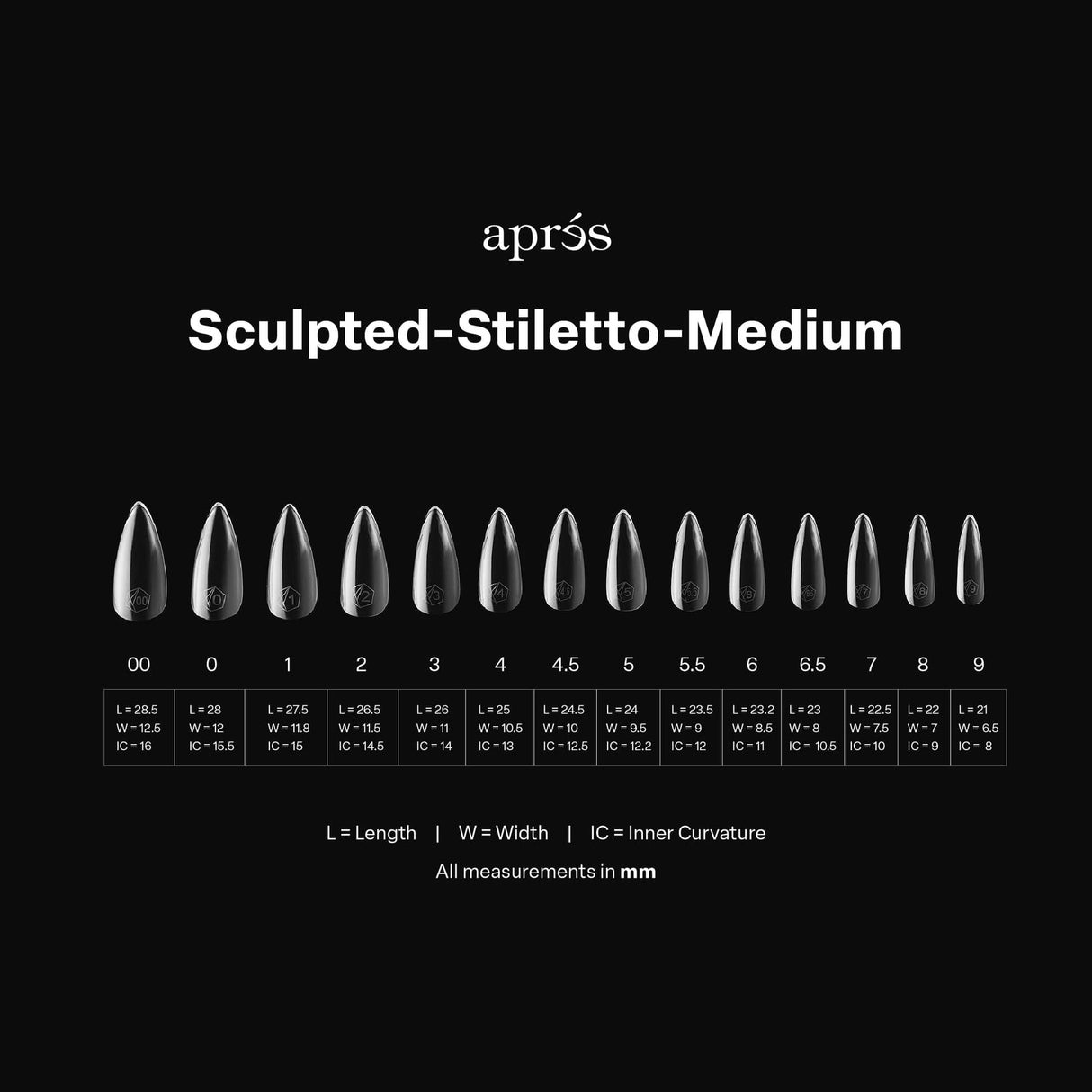 Apres Gel X™ Box of 600pcs / 420pcs 2.0 Sculpted Stiletto Tips