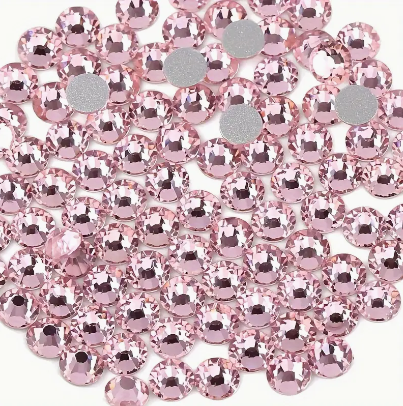 JNBS Round Flatback Rhinestone Light Pink