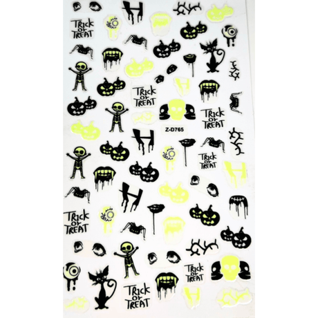 JNBS Nail Sticker Halloween Glow In The Dark