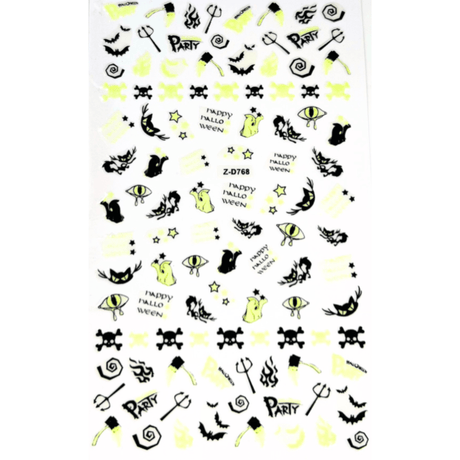 JNBS Nail Sticker Halloween Glow In The Dark