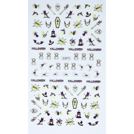 JNBS Nail Sticker Halloween Glow In The Dark