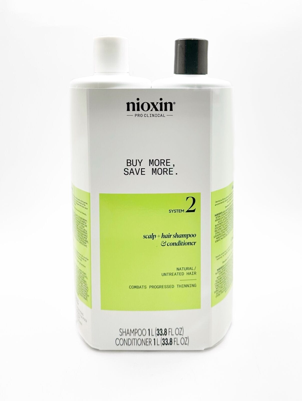 Nioxin System 2 Scalp Shampoo & Conditioner Hair Natural / Untreated Set 33.8 oz