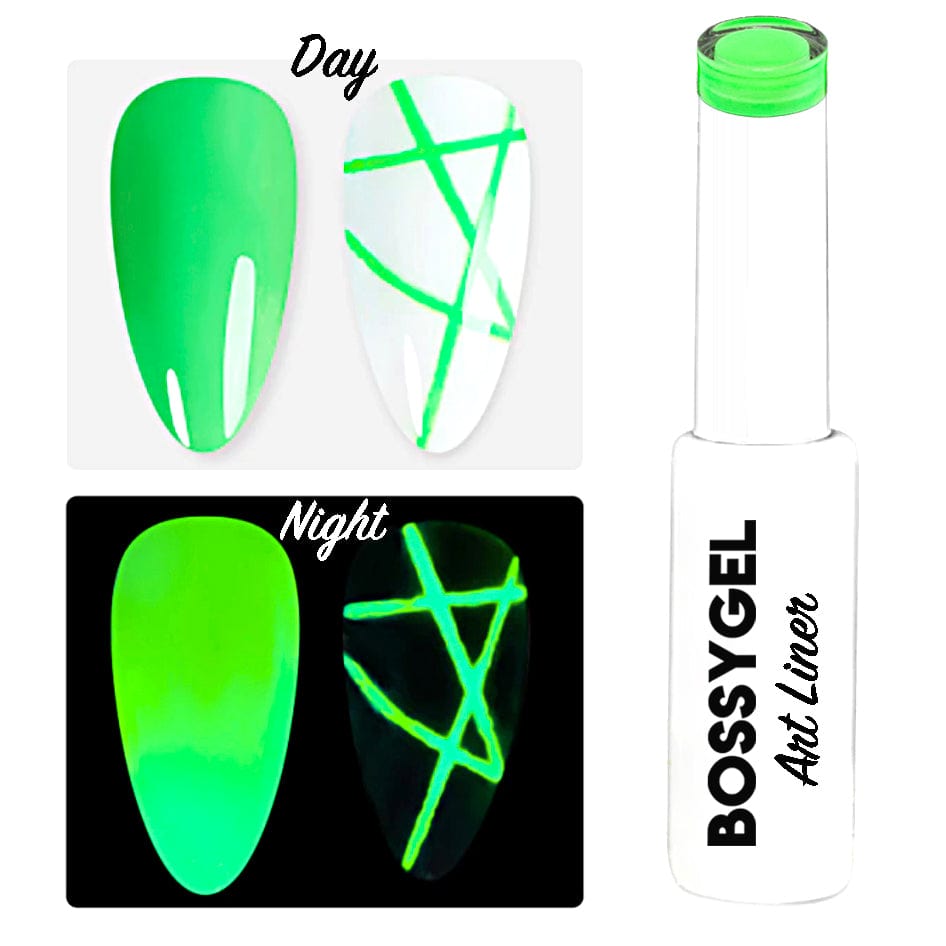 BOSSY Gel Art Liner Glow In The Dark 04 Neon Green