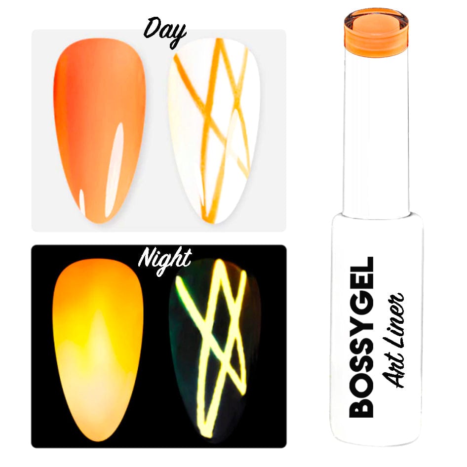 BOSSY Gel Art Liner Glow In The Dark 07 Neon Orange