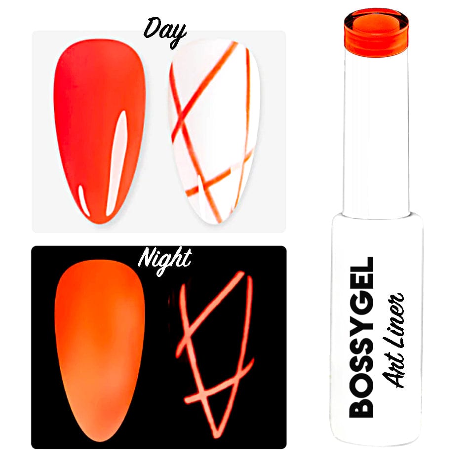 BOSSY Gel Art Liner Glow In The Dark 10 Neon Red