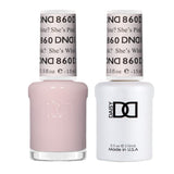 DND Duo Gel Matching Color 860 She's White? She's Pink?