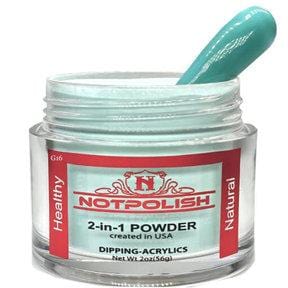 NOTPOLISH 2-in-1 Powder (Glow In The Dark) - G16 Clear Aqua - Jessica Nail & Beauty Supply - Canada Nail Beauty Supply - Glow In The Dark