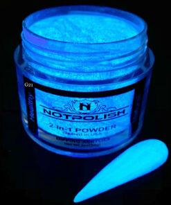 NOTPOLISH 2-in-1 Powder (Glow In The Dark) - G21 Narcos - Jessica Nail & Beauty Supply - Canada Nail Beauty Supply - Glow In The Dark