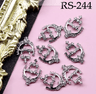 JNBS Alloy with Pearls Crystal Zircon Nail Charm RS242, RS243, RS244