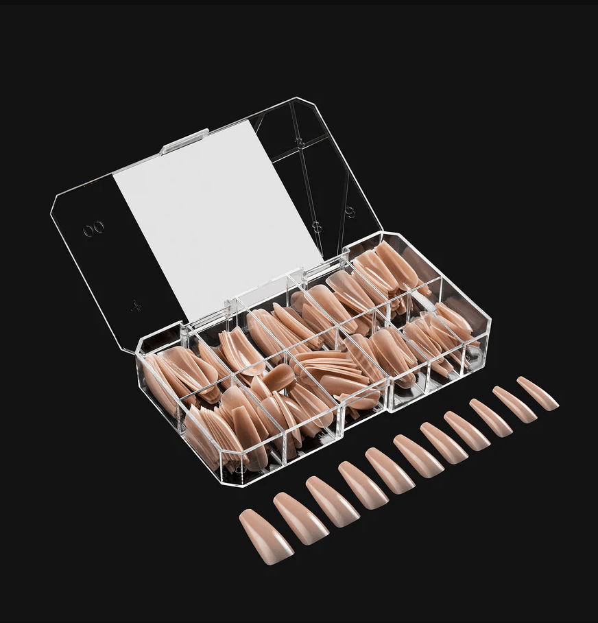 Apres Gel X™ NEUTRALS  Box of 150pcs Alex Sculpted Coffin Long Tips