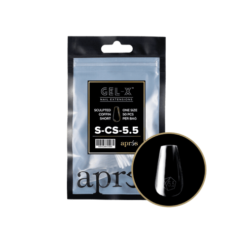 Apres Gel X™ Refill Bags (50pcs) Sculpted Coffin Short Tips