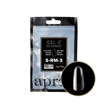 Apres Gel X™ Refill Bags (50pcs) Sculpted Round Medium Tips