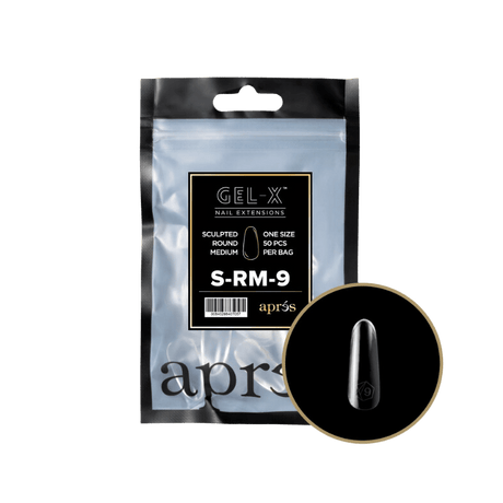 Apres Gel X™ Refill Bags (50pcs) Sculpted Round Medium Tips