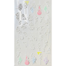 JNBS 5D Embossed Nail Sticker White FLORAL