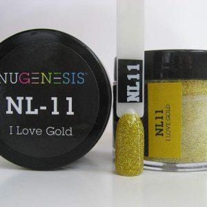 NUGENESIS - Nail Dipping Color Powder 43g NL 11 I Love Gold - Jessica Nail & Beauty Supply - Canada Nail Beauty Supply - NuGenesis POWDER