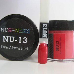 NUGENESIS - Nail Dipping Color Powder 43g NU 13 Five Alarm Red - Jessica Nail & Beauty Supply - Canada Nail Beauty Supply - NuGenesis POWDER