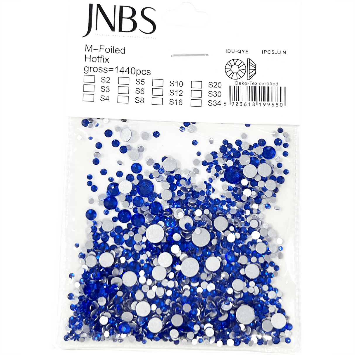 JNBS Round Flatback Rhinestone Royal Blue